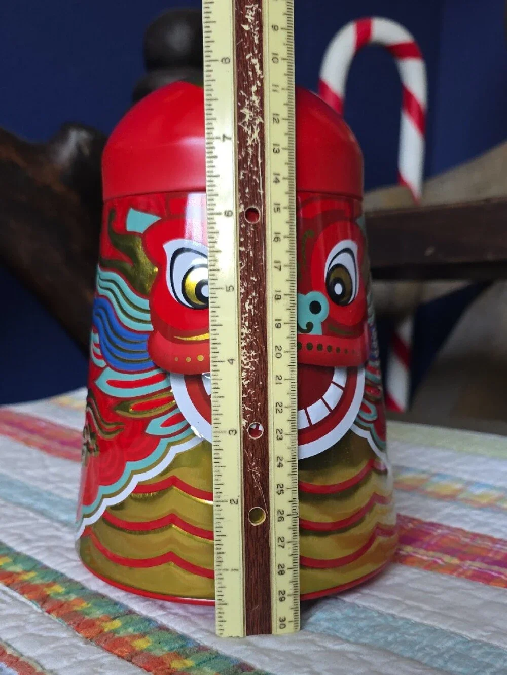 Red Dragon Decorative Storage Tin